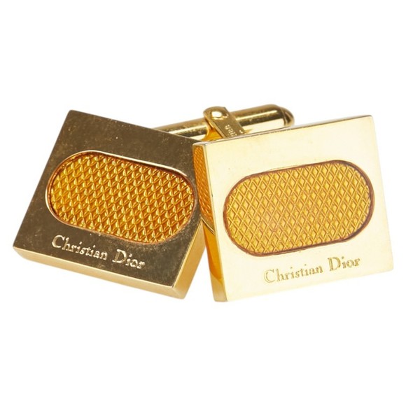 Christian Dior Dior cufflinks, gold plated, for men.,All Products : American Fashion Style Bags On Sale